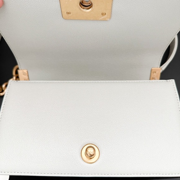 Chanel 23C Small Chevron Boy Gris Caviar Leather Chain Shoulder Bag - Picture 14 of 16